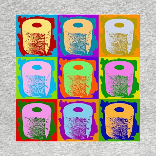 Toilet Paper Roll Pop Art Style Quarantined 2020 Funny TP Shortage by joannejgg